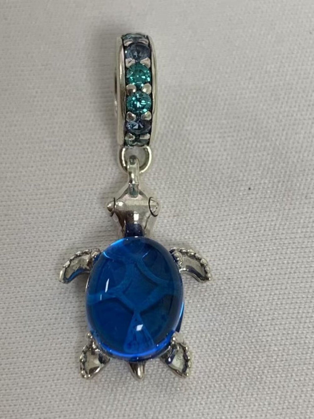 Pandora Murano Glass Sea Turtle Dangle Charm, S925 Silver Jewelry